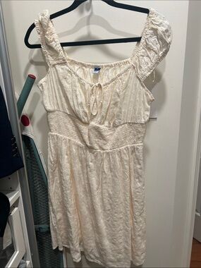 Old Navy Cream Eyelet Mini Dress